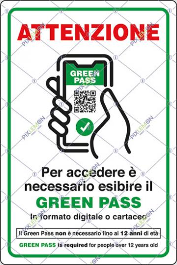 Cartello Green Pass